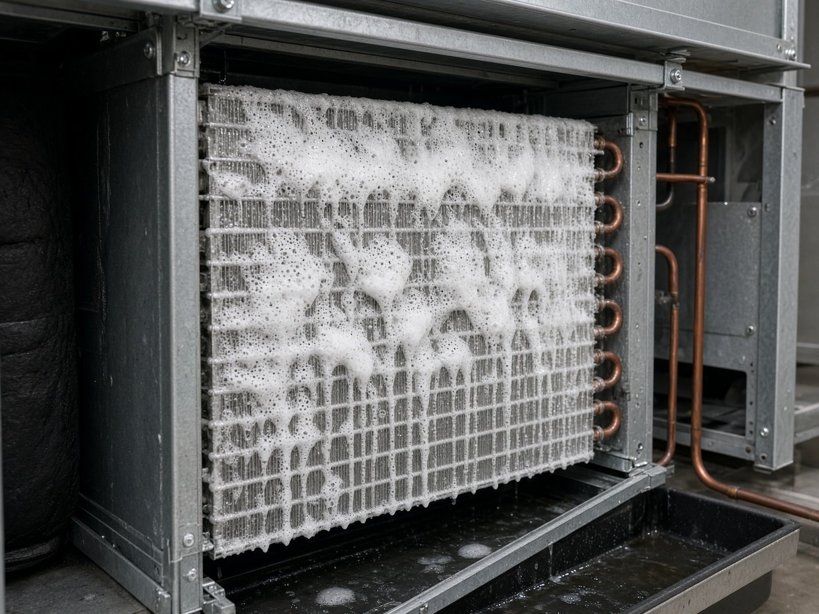 Evaporator coil cleaning